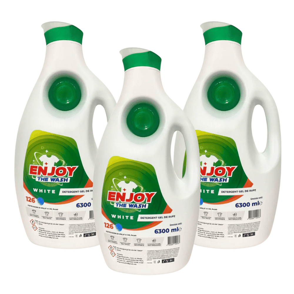 Pachet 3x Detergent Lichid Enjoy The Wash White 6.3L