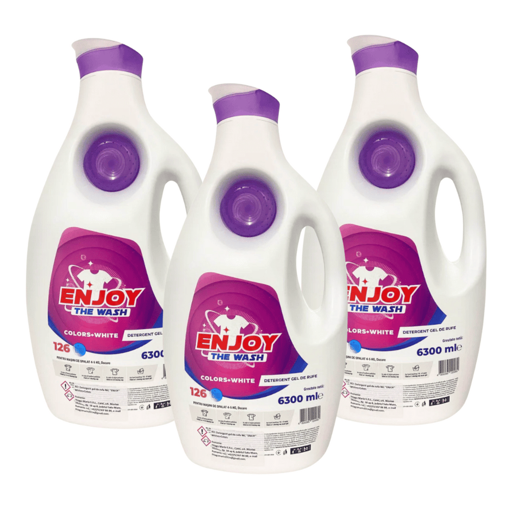Pachet 3x Detergent Lichid Enjoy The Wash Colors + White 6.3L