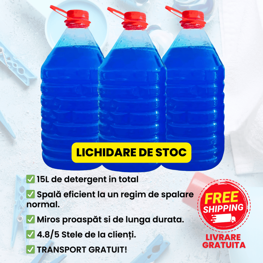 Pachetul cu 3xDetergent din Capsule Super Concentrat Miros Fresh- 5L