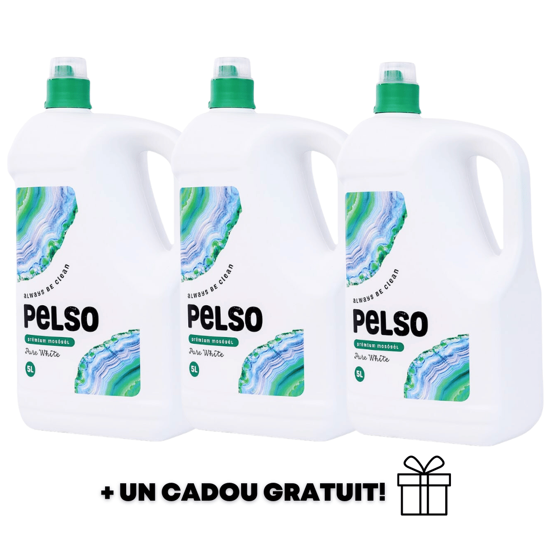 Pachet 3x Detergent lichid rufe albe, Pelso White, 5L