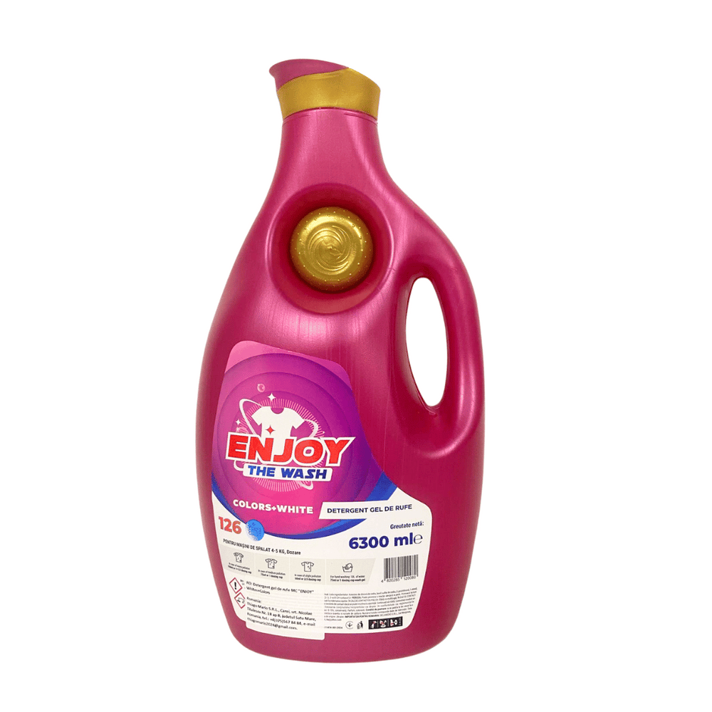 Detergent Lichid Enjoy The Wash Colors + White 6.3L Detergent Gel de rufe