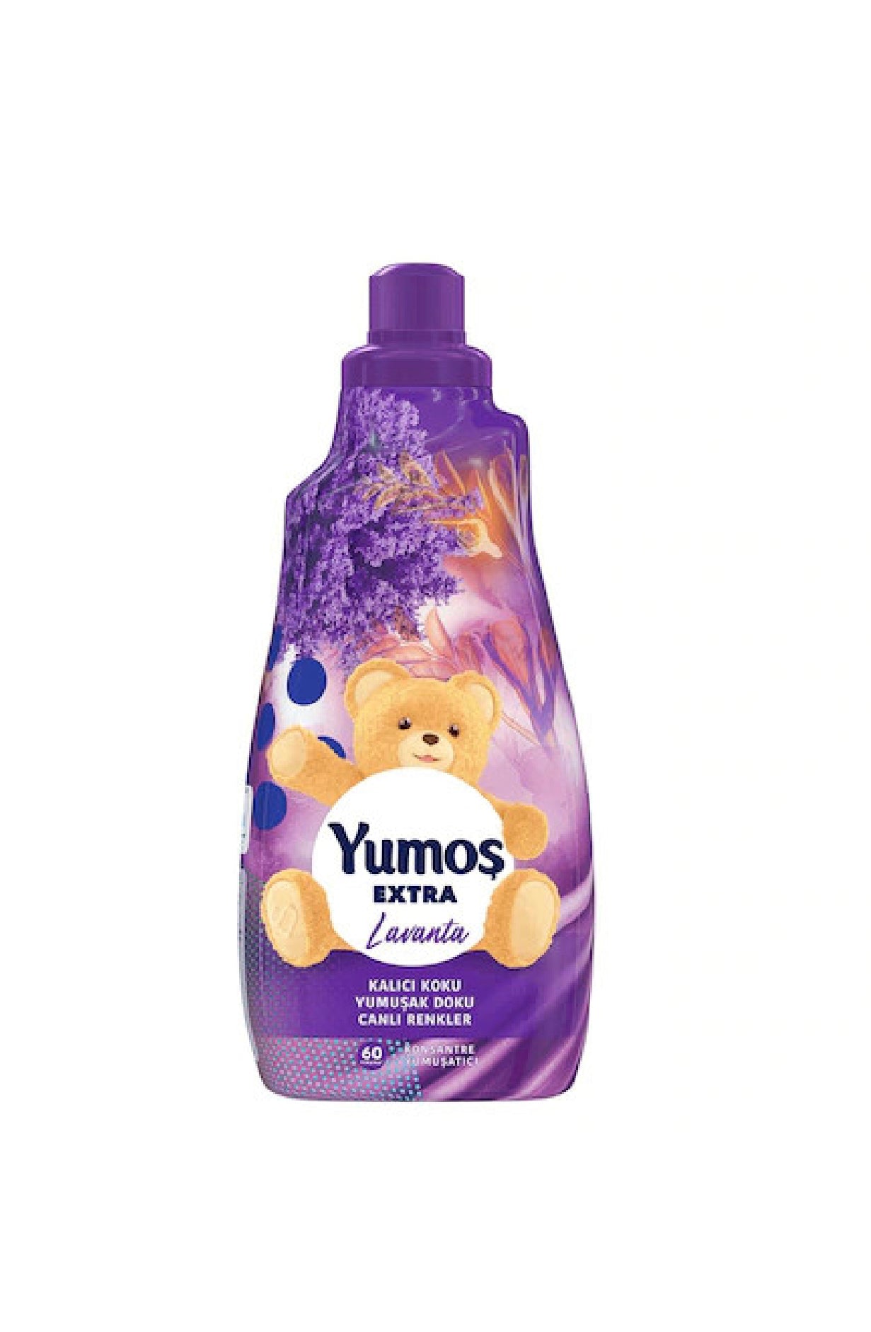 Balsam de rufe concentrat, Yumos, 1.44 L, 60 spalari, cu parfum de Lavanda