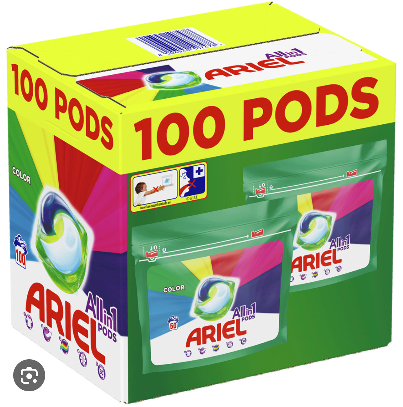 Ariel | All in 1 Pods | Detergent Color 100 capsule